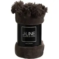 Jline Plaid pompom polyester donker taupe