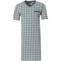 Pastunette - Modern Check - Nachthemd - Groen/Grijs - Maat S