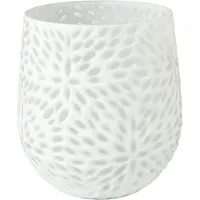 Goebel - Accessoires | Vaas White Carved 22 | Glas - 22cm