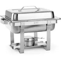Hendi Chafing Dish GN 1/2 Roestvrij staal 4,5 l Economisch, Warmhoudplaat, Zilver