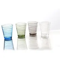 Brunner Drinkglazen Onda - Duurzaam en krasbestendig - Campingglas - Stapelbaar - Vaatwasser bestendig - 4 Stuks