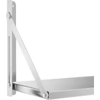 Royal Catering Wandbord - opvouwbaar - 100 x 30 cm - 40 kg - Roestvrij staal