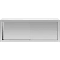 Expondo RVS wandkast - 160 x 45 cm