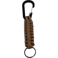 ABC-led Paracord Sleutelhanger Bruin - Karabijn