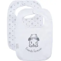 Frogs and Dogs Slab katoen Friends Forever - White 1 stuk -