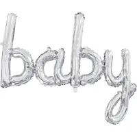 Wefiesta Folieballon Baby 42 Cm Zilver