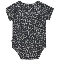 Born by Kiddo United romper antraciet/wit Grijs Jongens/Meisjes Katoen Ronde hals - maat 50