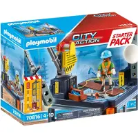 Playmobil Starter Pack Construction With Crane Veelkleurig 4-7 Years Kinderen