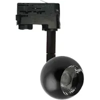 BES LED LED Railverlichting - Track Spot - Facto Feny - 10W - 3 Fase - Rond - Natuurlijk Wit 4000K - Mat Zwart - Aluminium