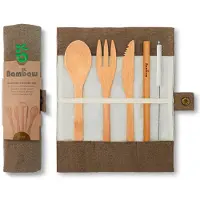 Bambaw Set herbruikbaar bestek van bamboe