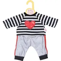 Zapf Poppenkleding Dolly Moda sport-outfit gestreept, 39-46 cm