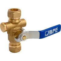 BPE stopkogelkraan met aftapgelegenheid 2x knel 15x15