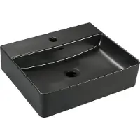 Best design Flaago wastafel 50,5x42,5x12,5cm 1 kraangat mat zwart