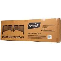 Sportx Metalen Voetbaldoel set 2 goals 78x56x45cm