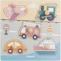 PolarB Houten Voertuigen Puzzel 44069