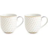 Pip studio Mok Royal White Small 260 ml (Set van 2)
