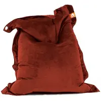 Whoober rechthoek zitzak "St. Tropez" XL velvet bordeaux rood - Wasbaar - Zacht en comfortabel