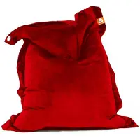 Whoober rechthoek zitzak "St. Tropez" XL velvet rood - Wasbaar - Zacht en comfortabel