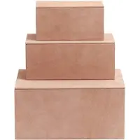 Nordal Box opbergdozen set van 3 stuks - roze