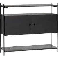 Hubsch Kast hout/metaal - zwart