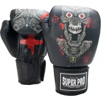 Super Pro Bokshandschoenen Leder skull