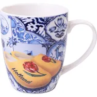 Heinen Delfts Blauw Mok Tegels en klomp | | Mok | Souvenir | Koffiemok | Delfts Blauw |