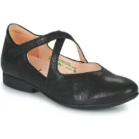 Think! Ballerina met riempjes 'Guad2' zwart