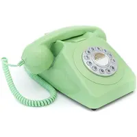 GPO 746PUSHGREEN - Telefoon retro jaren ‘70, druktoetsen, mintgroen