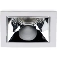Groenovatie Inbouwspot Vierkant - Vast - 85x85mm - Wit - Chroom - GU10 Fitting