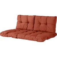 Madison - Palletkussen - Tuinkussen - Zitkussen - Rugkussen - 3-delig - 120cm x 80cm - Florance Terra