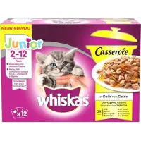 Whiskas 1x Kattenvoer - Pouch Junior Gevogelte in gelei - 12x85g