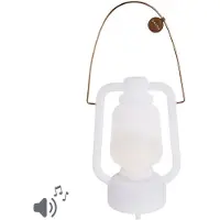 QAZQA Storm Music - Lamp incl. Bluetooth Speaker - Wit - Kunststof - 30cm