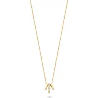 Blush 14 karaats geelgouden collier met zirkonia