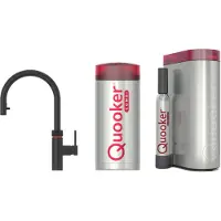 Quooker Cube Flex round zwart met Combi+ reservoir