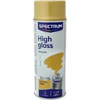 Spectrum Spuitverf | Spuitlak | Spuitbus | Goud Hoogglans | Sneldrogend | Binnen & Buiten | 400ml
