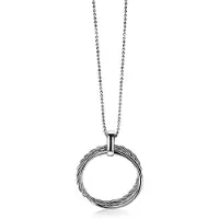 Zinzi zilveren hanger ronde vormen 35mm ZIH1283 (zonder collier)