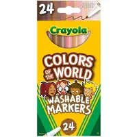 Crayola - Colors of the World - Fijne afwasbare stiften - 24 stuks