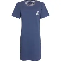 Irresistible Dames Nachthemd - 100% Katoen - Zebra - Blauw - Maat XXL