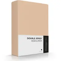 Romanette Hoeslaken Camel (Double Jersey)-2-persoons (140/150 x 200/210/220 cm)