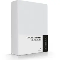 Romanette Hoeslaken Lichtgrijs (Double Jersey)-Lits-Jumeaux XL (200 x 200/210/220/230 cm)