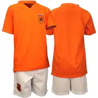Avento Voetbalset Supporter - WK Nederlands Elftal voetbalbroek & shirt Junior - Oranje/Wit - 116