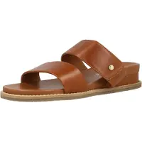 Ara Cognac Lederen Slipper Met Verhoogde Hiel Velcro maat 36