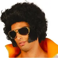 Cybershop Pruik Elvis Boogie Zwart
