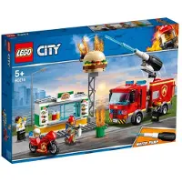 LEGO City 60214 Brand bij het hamburgerrestaurant