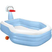 Huismerk Premium Zwembad Met Basketbalring - 257 x 188 x 130 cm