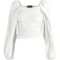 Pieces Blouse 'Malysia' offwhite