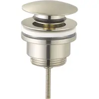 Royal plaza Merlot pop up wastafelplug 1 1/4 42mm afsluitbaar geborsteld nikkel 58346
