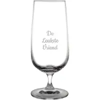 Fusion Gegraveerde bierglas op voet 41cl De Leukste Vriend
