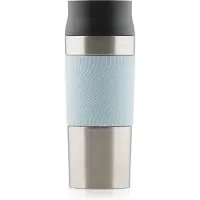 Blumtal Thermosbeker Classic - Lekvrij, BPA-Vrij en Vaatwasserbestendig - Hoge Kwaliteit Thermosfles met Quick-Press Sluiting - Travel Mug 350 ml - Lichtblauw