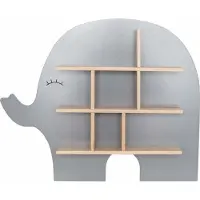 Jabadabado Wandplank Olifant - Grijs